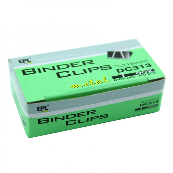 EPL DC313 Binder Clip - 15mm (pkt/12pc)